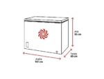 ok Congelador horizontal - ok. OFZ 181 E W, 293 l, 84.8 cm, Control temperatura, 4 estrellas, Blanco - Imagen 2