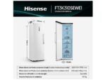 Ficha técnica Congelador vertical - Hisense FT3K310SEWE1, 312 l, 185.6 cm, Kitchen Fit, Wi Fi, Blanco - Imagen 3