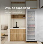 EVVO Congelador vertical - EVVO ICE 273, 1850 mm, Blanco - Imagen 4