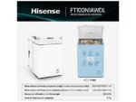 Congelador horizontal - Hisense FT100N1AWDL, 97 l, 85.8 cm, Congelador Convertible, Goma Antibacerias, Blanco - Imagen 3
