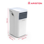 ARISTON Aire Aconcidionado Portátil - ARISTON MOBIS 9, 9000 fg/h, 20 m², 47,5 dB(A), Blanco - Imagen 2