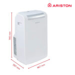 ARISTON Aire Aconcidionado Portátil - ARISTON MOBIS PLUS 10, 10000 fg/h, 20 m², 50 dB(A), Blanco - Imagen 2