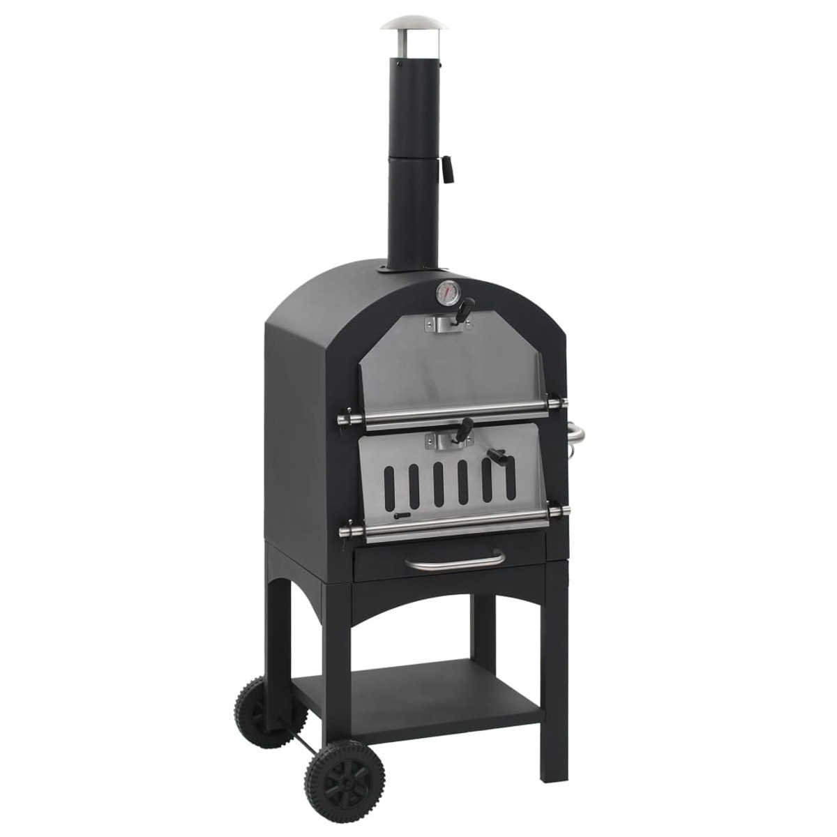101181903_1 VIDAXL Horno para pizza - VIDAXL 8718475616894, Negro - Imagen 1