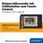 EXQUISIT Microondas integrable - EXQUISIT 815345001, 1450 W, 10 potencia, 25 l, Inox - Imagen 2