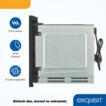EXQUISIT Microondas integrable - EXQUISIT 815345001, 1450 W, 10 potencia, 25 l, Inox - Imagen 3