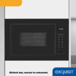 EXQUISIT Microondas integrable - EXQUISIT 815345001, 1450 W, 10 potencia, 25 l, Inox - Imagen 5