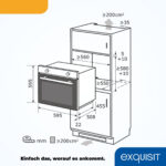 Horno multifunción - EXQUISIT EBE 76-7-H-020, Integrable, Ninguno, 76 l, 59,5 cm, Negro - Imagen 6