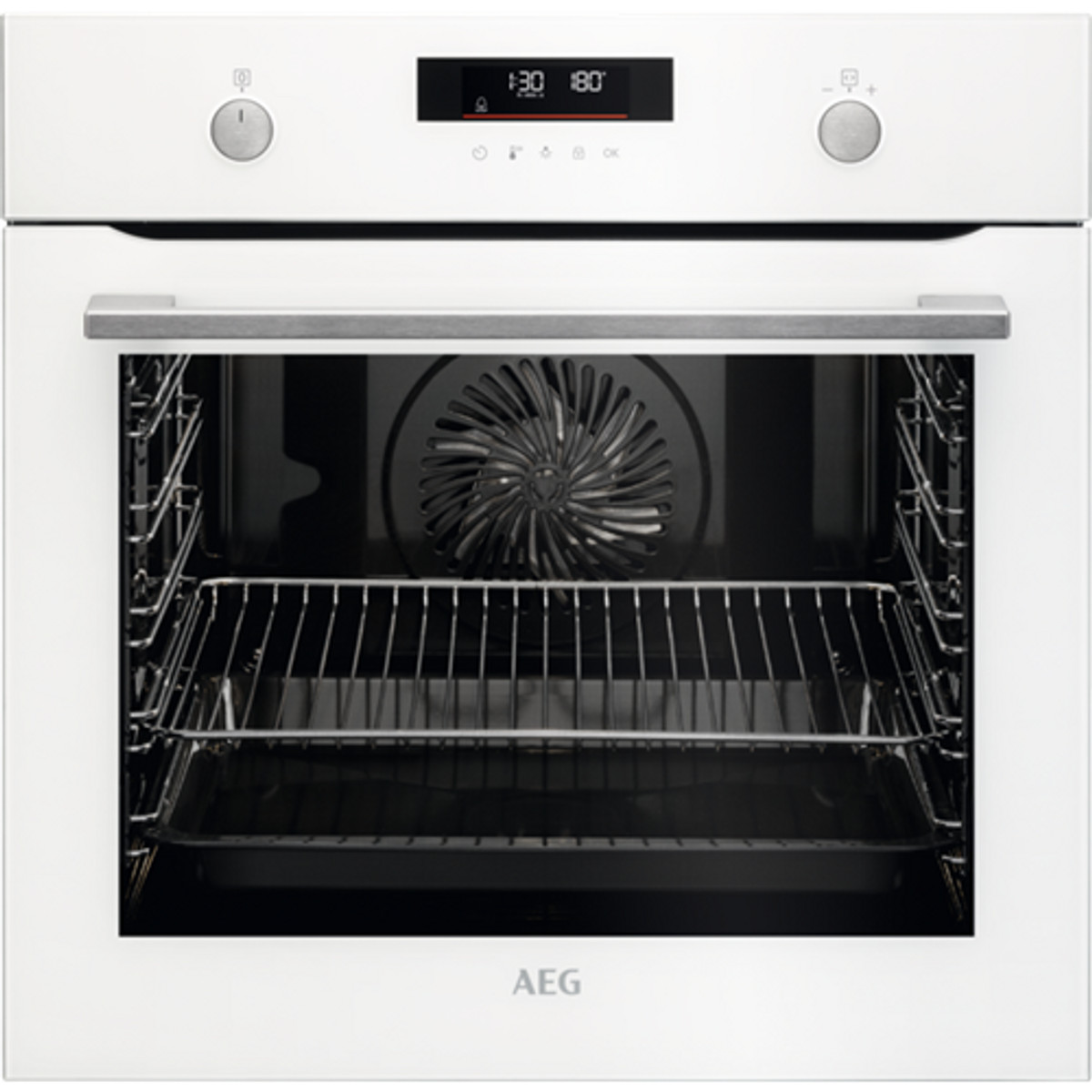 104203467_1 AEG Horno pirolítico - AEG 944 188 668, Integrable, Pirolítico, 71 l, 59,5 cm, Blanco - Imagen 1