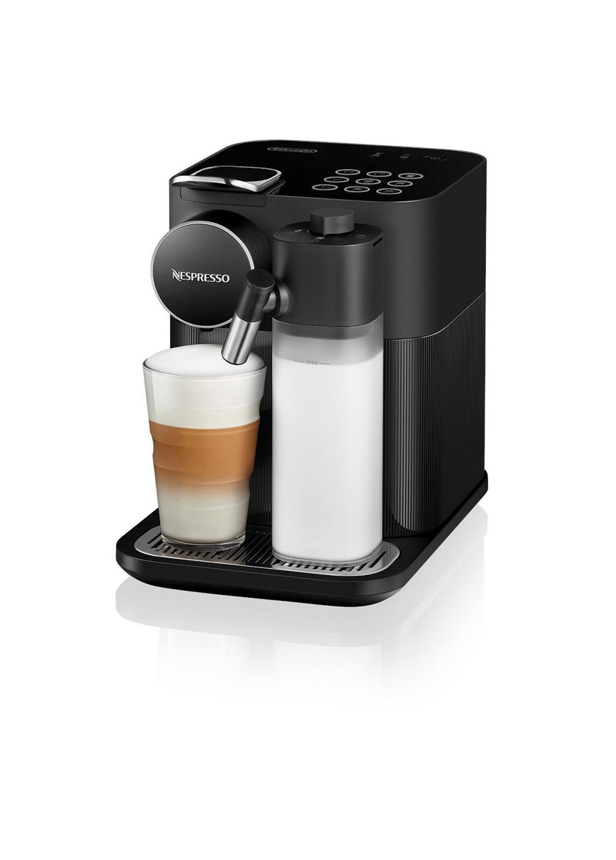 104205333_1 DE Cafetera de cápsulas - DE LONGHI Gran Latissima EN640.B, 19 bar, 500 ml, 1400 W, Negro - Imagen 1
