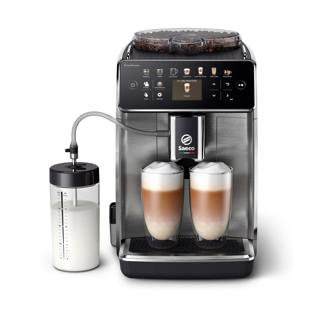 104669259_1 SAECO Cafetera Express - SAECO GranAroma, 15 bar, 1500 W, 0,6 l, 2 tazas, Negro - Imagen 1