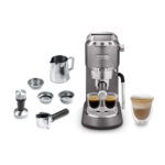 DELONGHI Cafetera express - DELONGHI EC885.GY, 15 bar, 1350 W, 2 tazas, Inox