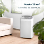 CECOTEC Aire acondicionado portátil - CECOTEC ForceClima 12600 Soundless Heating, 12000 fg/h, 3 velocidades, 28 m², 65 dB(A), Blanco - Imagen 8