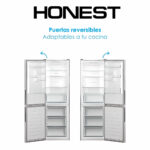 HONEST Frigorifico combi - HONEST EU-470HSI, NO FROST, 318 L, Inverter, A+ (F), No Frost, Altura 185 cm, Plata - Imagen 3