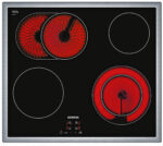 SIEMENS Placa de vitrocerámica - SIEMENS ET645HN17E, 4 zonas, 583 mm, Negro