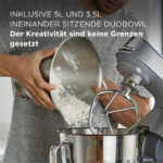 KENWOOD Robot de cocina - KENWOOD KVC85.004SI, 1200 W, 5 l, Inox - Imagen 7
