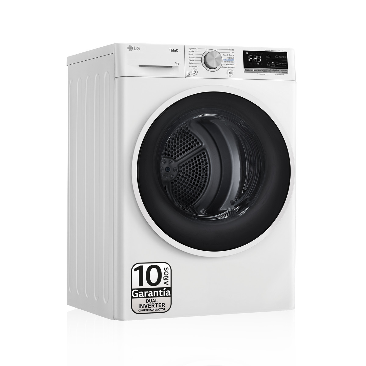 106620249_1 LG Secadora - LG RH90V5AV6N, Bomba de calor, 9 kg, 14 programas, Blanco - Imagen 1