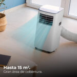 CECOTEC Aire acondicionado portátil - CECOTEC ForceClima 7400 Soundless Touch, 7000 fg/h, 2 velocidades, 15 m², 33 dB(A), 300 - Imagen 4