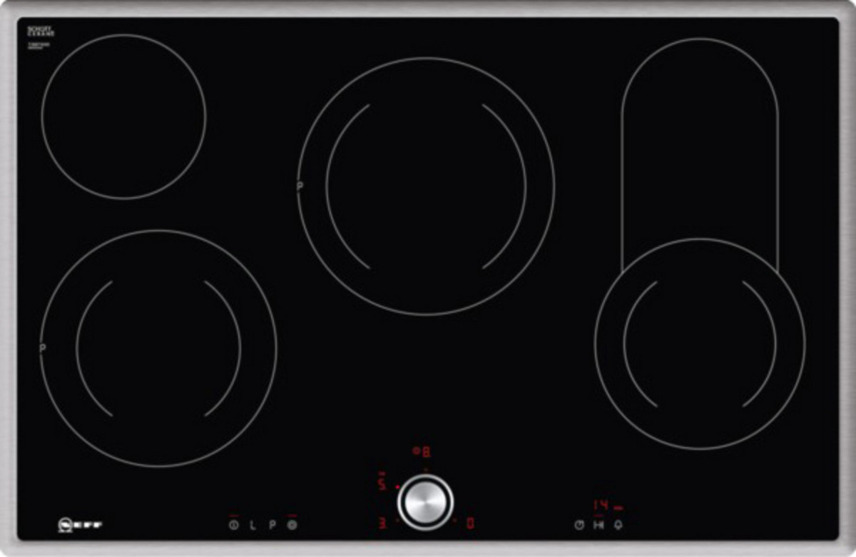 106954260_1 NEFF Placa de vitrocerámica - NEFF T18BT16N0, 4 zonas, 795 mm, Negro - Imagen 1
