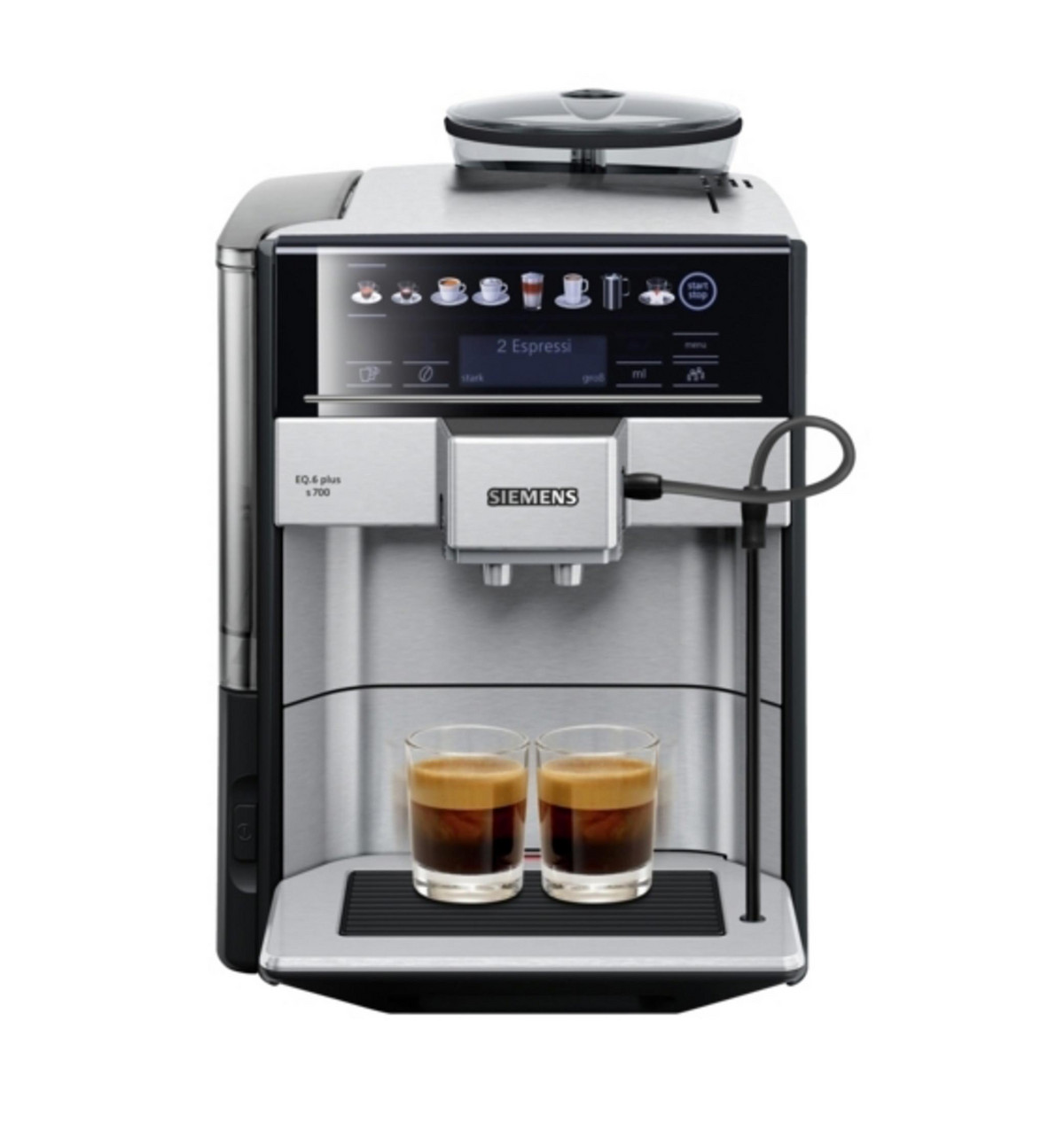 107126270_1 SIEMENS Cafetera express - SIEMENS TE657503DE, 19 bar, 1500 W, 2 tazas, Negro - Imagen 1