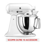 KITCHENAID Robot amasador - KITCHENAID 5KSM175PSEWH, 300 W, 10 velocidades, Blanco - Imagen 3