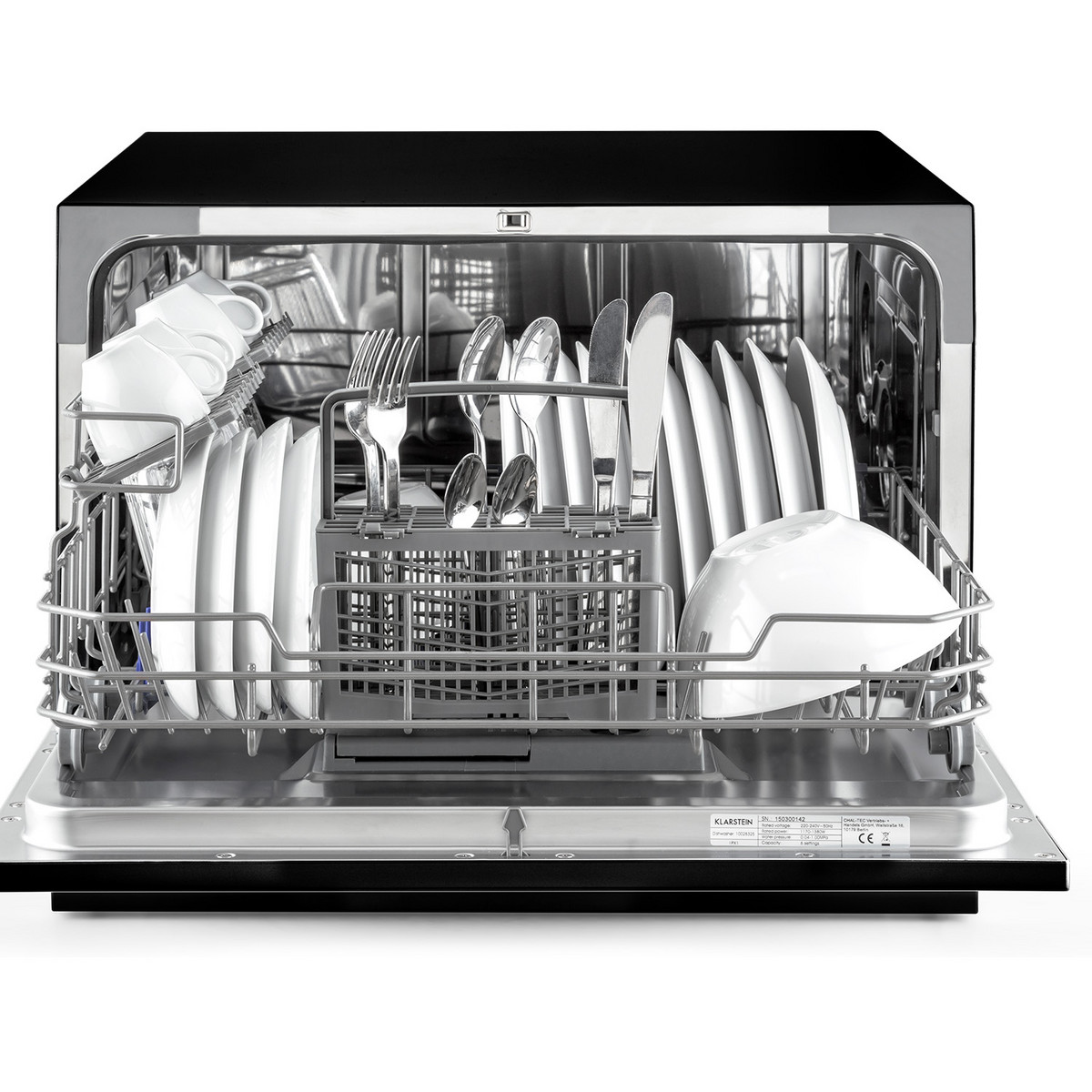 108311141_1 Lavavajillas compacto - KLARSTEIN Havasia UV 6, 6 programas, 55 cm, Negro - Imagen 1