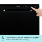 Lavavajillas compacto - KLARSTEIN Havasia UV 6, 6 programas, 55 cm, Negro - Imagen 6