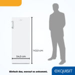 EXQUISIT Congelador vertical - EXQUISIT GS231-NF-H-040C, 1430 mm, Blanco, Entrega en Domicilio - Imagen 6
