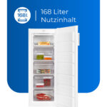 Congelador vertical - EXQUISIT GS230-H-040D weiss, 1426 mm, Blanco,Entrega en Domicilio - Imagen 4