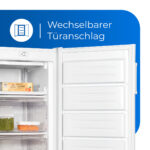 Congelador vertical - EXQUISIT GS230-H-040D weiss, 1426 mm, Blanco,Entrega en Domicilio - Imagen 5