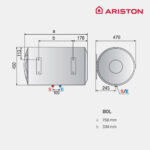 Termo Electrico - ECO 80 H ES EU ARISTON, 80 l, Blanco - Imagen 2