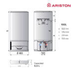LYDOS Termo Híbrido - LYDOS HYBRID WIFI 100L + BANDEJA CONDENSADOS ARISTON, 100 l, Gris - Imagen 3
