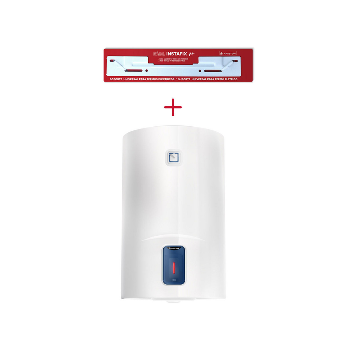 109371839_1 KIT Termo Eléctrico - KIT LYDOS R 100 + BLISTER INSTAFIX ARISTON, 100 l, Blanco - Imagen 1