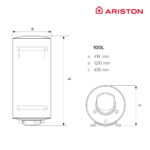 FLECK Termo Eléctrico - FLECK BON 100 ARISTON, 100 l, Blanco - Imagen 6