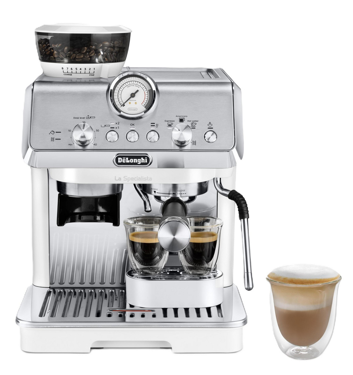 115582286_1 DE Cafetera espresso - DE LONGHI EC 9155.W, 15 bar, 1300 W, 2 tazas, Blanco - Imagen 1