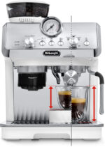 DE Cafetera espresso - DE LONGHI EC 9155.W, 15 bar, 1300 W, 2 tazas, Blanco - Imagen 4