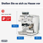 DE Cafetera espresso - DE LONGHI EC 9155.W, 15 bar, 1300 W, 2 tazas, Blanco - Imagen 7