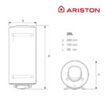 FLECK Termo Eléctrico - FLECK BON 25 ARISTON, 25 l, Blanco - Imagen 6