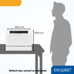 EXQUISIT Lavavajillas compacto - EXQUISIT GSP206-030D, 6 servicios, 7 programas, 55 cm, Blanco - Imagen 5