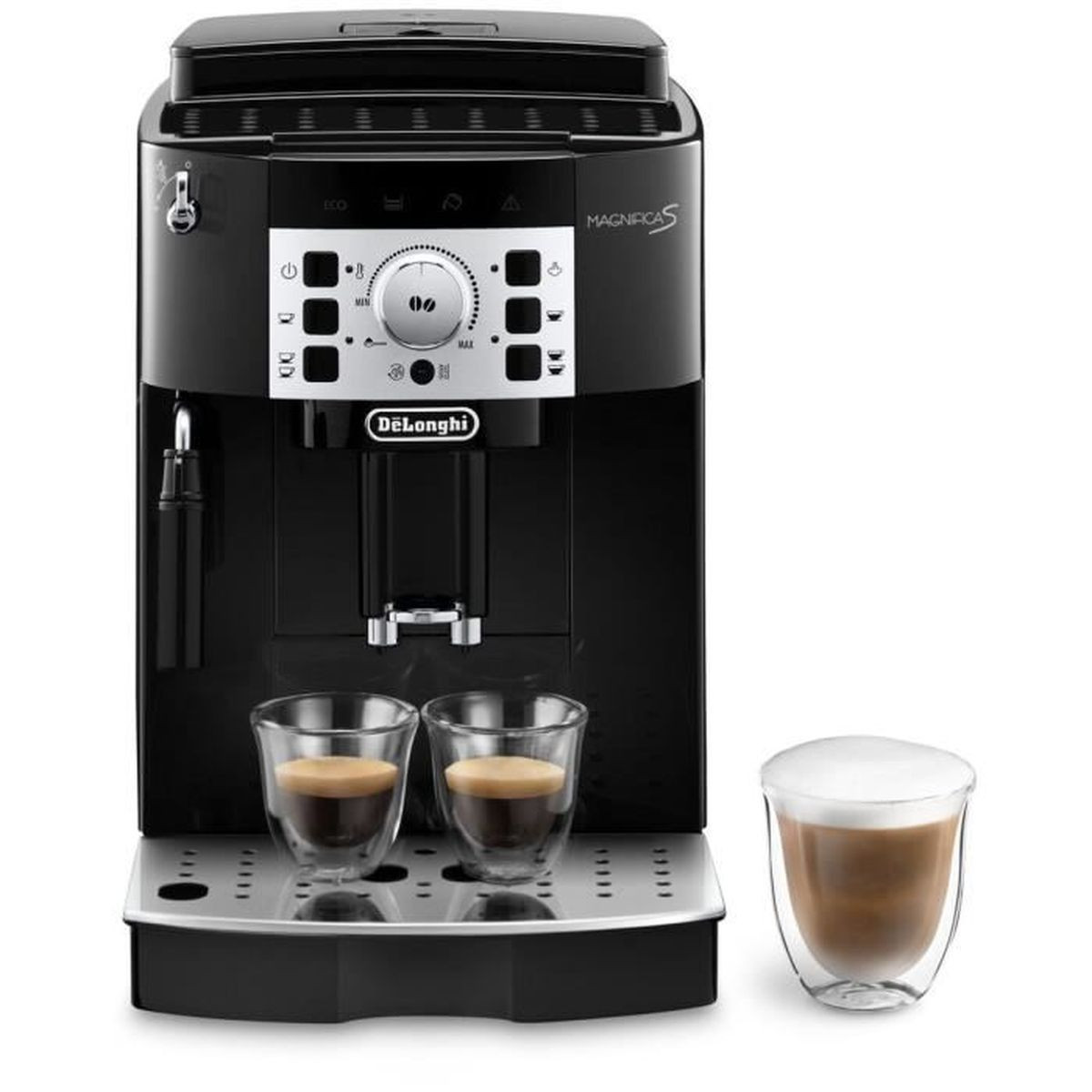 123765508_1 DE Cafetera automática - DE LONGHI ECAM 22.140.B, 15 bar, 1450 W, 2 tazas, Negro - Imagen 1