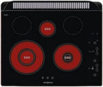 VITROKITCHEN Placa de gas - VITROKITCHEN 301TGN, 5 zonas, 584 mm, Negro