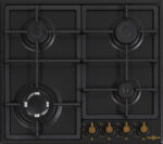 VITROKITCHEN Placa de gas - VITROKITCHEN EN63RB, 4 zonas, Propane/butane, 580 mm, Antracita