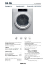 INFINITON Secadora de Evacuación - INFINITON SD-3M, 3 kg, 5 programas, Blanco - Imagen 2