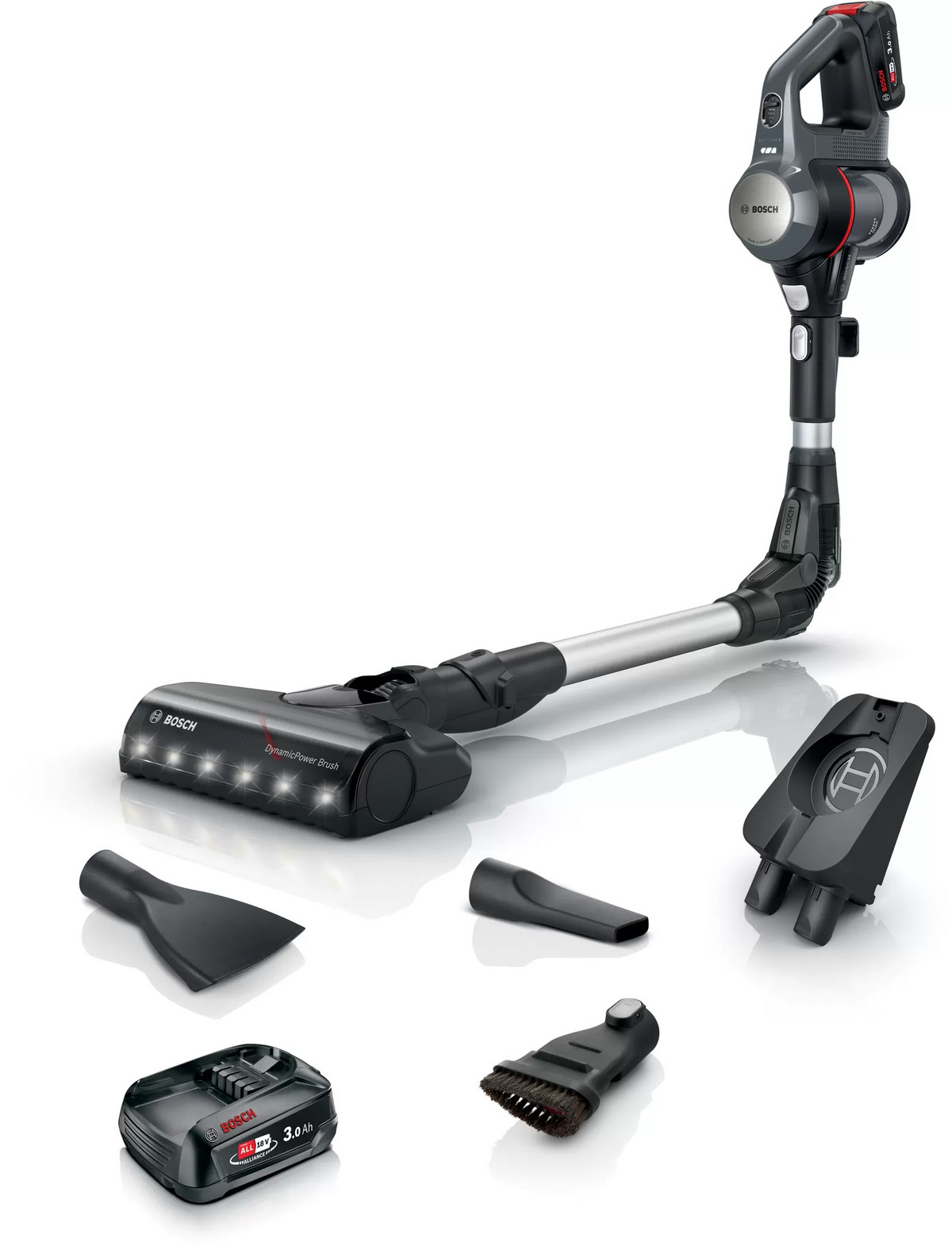 126348071_1 BOSCH Aspirador escoba - BOSCH BBS712A, 18 V, Depósito 0,3 l, Autonomía 80 min, Negro y gris antracita - Imagen 1