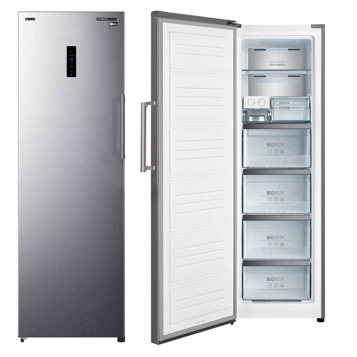 128117757_1 Ficha técnica Congelador vertical - INFINITON CV-1HE85, 274 l, 1855 mm, Inox - Imagen 1