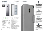 Ficha técnica Congelador vertical - INFINITON CV-1HE85, 274 l, 1855 mm, Inox - Imagen 3