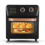 BYTELIKE Freidora sin aceite - BYTELIKE Horno Eléctrico 14L Multifuncional Home Air Fryer Horno Fryer Automático Inteligente, 1250 W, negro