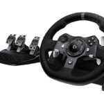 Logitech Volante - Logitech G G920 Driving Force Racing Wheel, Pedales ajustables, Para Xbox One/PC, Force Feedback, Giros de 900º, Negro