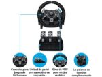 Logitech Volante - Logitech G G920 Driving Force Racing Wheel, Pedales ajustables, Para Xbox One/PC, Force Feedback, Giros de 900º, Negro - Imagen 6