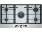 Bosch Placa gas - Bosch PCR9A5B90, 5 zonas, Gas natural, Inox