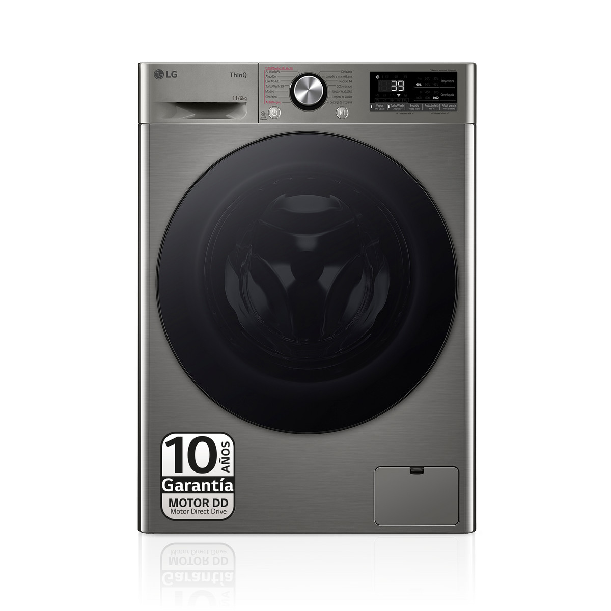 133472877_1 LG Lavadora secadora - LG F4DR7011AGS, 11 kg + 6 kg, Inox antihuellas - Imagen 1